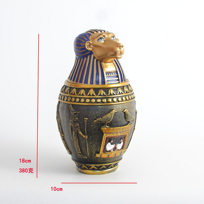 Mājdzīvnieku izstrādājumi Ēģiptes lolojumdzīvnieku urnas rotājumi Carnopic jar Ornament Home Decoration Anubis Ornament Storage Jar