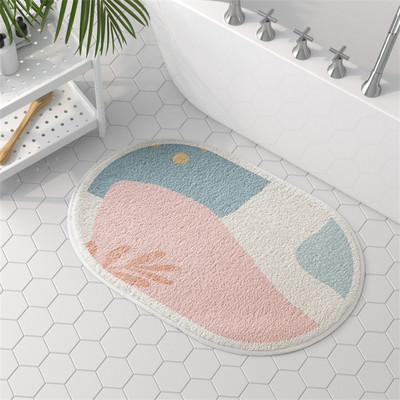 Polukružne apstraktne umjetničke kupaonske prostirke Neklizajuće za tuširanje Bočni tepisi za kadu Pahuljaste upijajuće prostirke za tuširanje Tepisi za uređenje doma