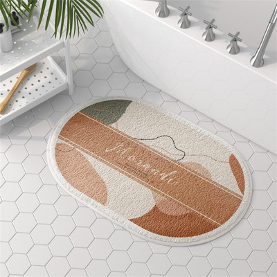 Polukružne apstraktne umjetničke kupaonske prostirke Neklizajuće za tuširanje Bočni tepisi za kadu Pahuljaste upijajuće prostirke za tuširanje Tepisi za uređenje doma
