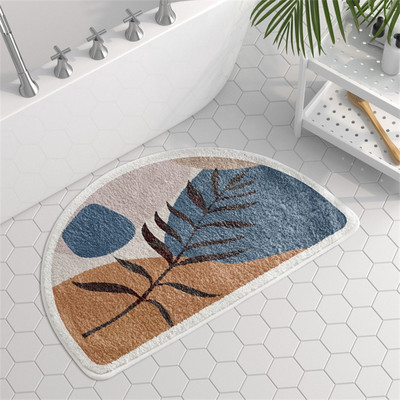 Polukružne apstraktne umjetničke kupaonske prostirke Neklizajuće za tuširanje Bočni tepisi za kadu Pahuljaste upijajuće prostirke za tuširanje Tepisi za uređenje doma