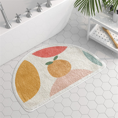 Polukružne apstraktne umjetničke kupaonske prostirke Neklizajuće za tuširanje Bočni tepisi za kadu Pahuljaste upijajuće prostirke za tuširanje Tepisi za uređenje doma
