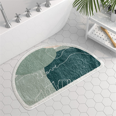Polukružne apstraktne umjetničke kupaonske prostirke Neklizajuće za tuširanje Bočni tepisi za kadu Pahuljaste upijajuće prostirke za tuširanje Tepisi za uređenje doma
