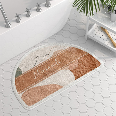 Polukružne apstraktne umjetničke kupaonske prostirke Neklizajuće za tuširanje Bočni tepisi za kadu Pahuljaste upijajuće prostirke za tuširanje Tepisi za uređenje doma