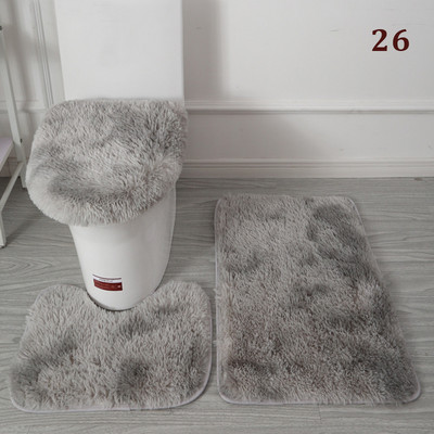 3 tk/komplekt Plush vannitoa vannimati komplekt WC-vaibad libisemisvastased dušivaibad, kodu tualettruumi kaane kate duširuumi vaip põrandamatid