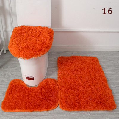 3 tk/komplekt Plush vannitoa vannimati komplekt WC-vaibad libisemisvastased dušivaibad, kodu tualettruumi kaane kate duširuumi vaip põrandamatid
