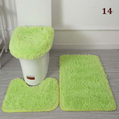 3 tk/komplekt Plush vannitoa vannimati komplekt WC-vaibad libisemisvastased dušivaibad, kodu tualettruumi kaane kate duširuumi vaip põrandamatid