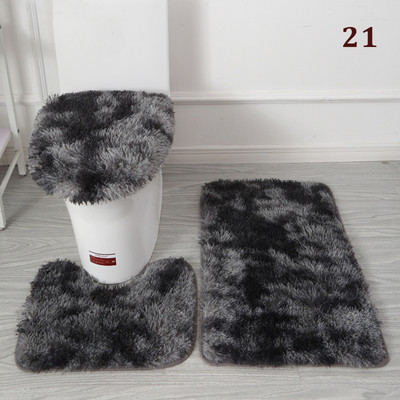 3 tk/komplekt Plush vannitoa vannimati komplekt WC-vaibad libisemisvastased dušivaibad, kodu tualettruumi kaane kate duširuumi vaip põrandamatid