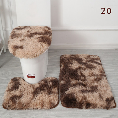 3 tk/komplekt Plush vannitoa vannimati komplekt WC-vaibad libisemisvastased dušivaibad, kodu tualettruumi kaane kate duširuumi vaip põrandamatid