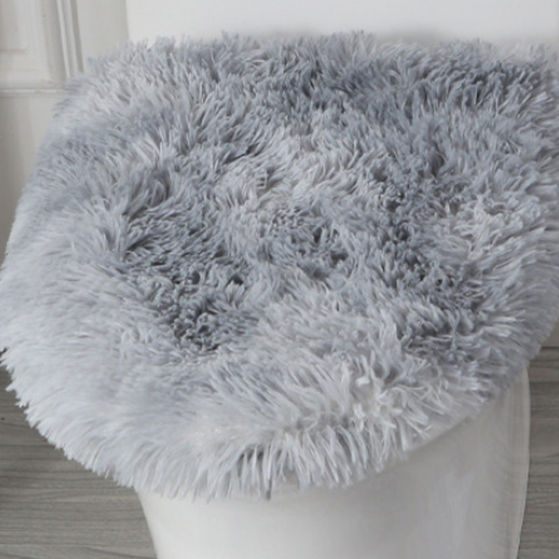 3Pcs/Set Plišane kupaonske prostirke za kupaonicu Set toaletnih prostirki Set protukliznih tepiha za tuširanje Poklopac poklopca za kućni WC Poklopac za tuširanje Podne prostirke