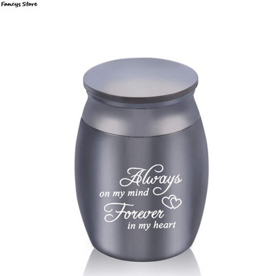 Mala staklenka za pepeo za kućne ljubimce od 25*16 mm, uvijek u mojim mislima, zauvijek u mom srcu, metalna kutija za pohranu za ljubav, psa, mačku, suvenir, mini staklenka s poklopcem