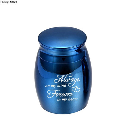 Mala staklenka za pepeo za kućne ljubimce od 25*16 mm, uvijek u mojim mislima, zauvijek u mom srcu, metalna kutija za pohranu za ljubav, psa, mačku, suvenir, mini staklenka s poklopcem