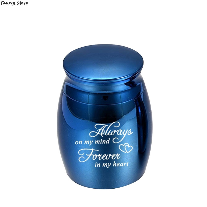Mala staklenka za pepeo za kućne ljubimce od 25*16 mm, uvijek u mojim mislima, zauvijek u mom srcu, metalna kutija za pohranu za ljubav, psa, mačku, suvenir, mini staklenka s poklopcem