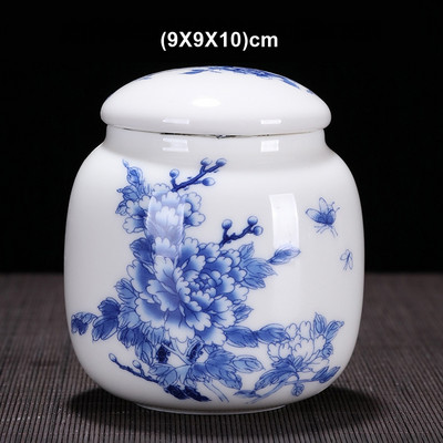 Cilvēka pelnu urnas piemiņas piemiņas zīmogs pods Keramikas hermētisks kārba Ķīnas peonijas Elegance uzglabāšanas apaļš konteiners vīrietim vai mājdzīvniekam