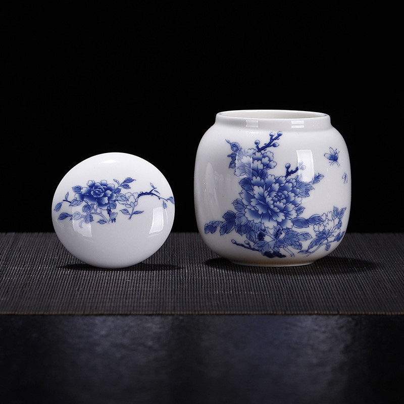 Cilvēka pelnu urnas piemiņas piemiņas zīmogs pods Keramikas hermētisks kārba Ķīnas peonijas Elegance uzglabāšanas apaļš konteiners vīrietim vai mājdzīvniekam