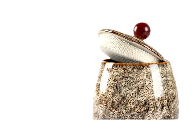 Urna za kremiranje - Pogrebna urna za kućne ljubimce - Izrađena od keramike Ručno oslikana - Prikazana pogrebna urna kod kuće ili u niši u Columbariumu