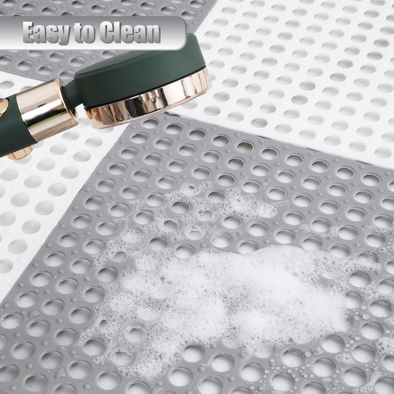 Homaxy 1/4Gb neslīdošs vannas paklājiņš TPE mīksts vannas istabas paklājs ūdensnecaurlaidīgs dušas paklājs 30*30cm mājas apdares pretslīdes drenāžas statīvs