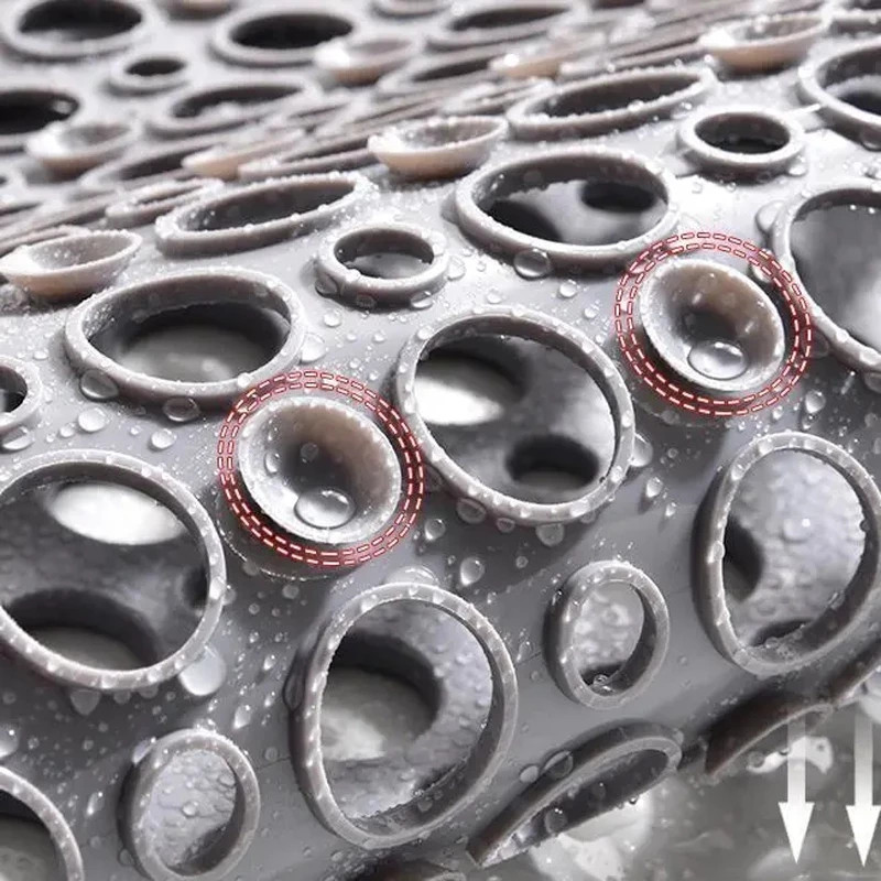 Protuklizna prostirka za tuš kabinu Podna prostirka protiv pada Plastični pravokutni tepih WC Okrugla šuplja vodootporna prostirka Tpe usisna podloga