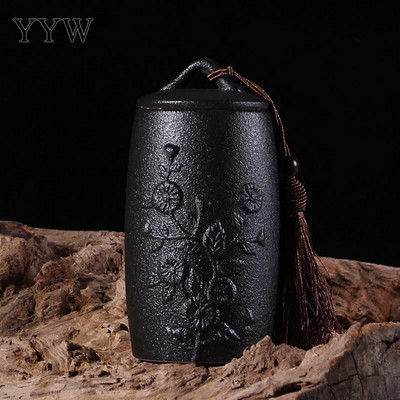 Crno-bijela posuda za pogrebni pepeo Urna za kremiranje ljudi Držač pepela za kućne ljubimce Keramičke urne za pepeo za uspomene Posuda za pohranjivanje kovčega