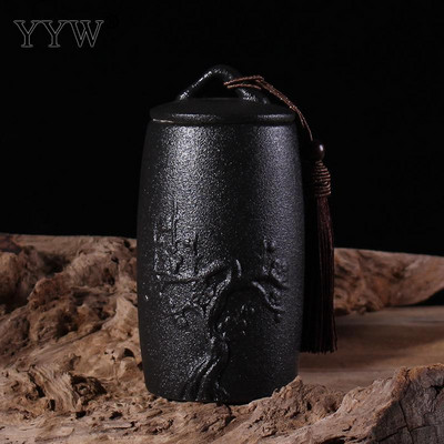 Crno-bijela posuda za pogrebni pepeo Urna za kremiranje ljudi Držač pepela za kućne ljubimce Keramičke urne za pepeo za uspomene Posuda za pohranjivanje kovčega