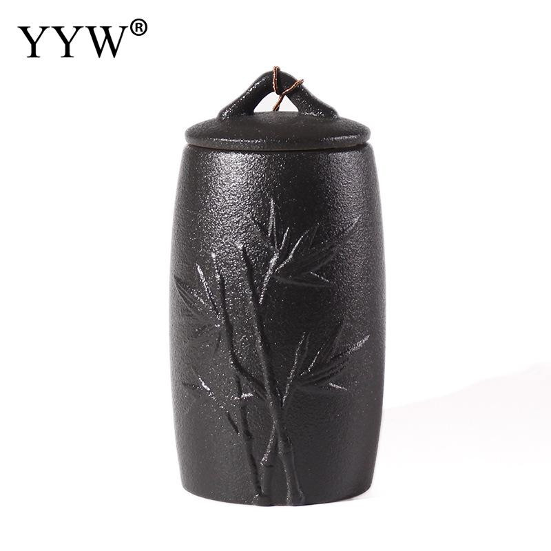 Crno-bijela posuda za pogrebni pepeo Urna za kremiranje ljudi Držač pepela za kućne ljubimce Keramičke urne za pepeo za uspomene Posuda za pohranjivanje kovčega