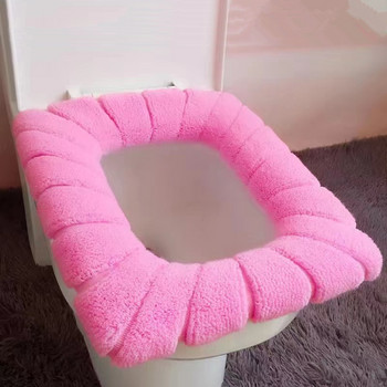 Μαλακό και φιλικό προς το δέρμα Μεγάλο τετράγωνο κάλυμμα καθίσματος τουαλέτας Σετ τουαλέτας μπάνιου Πυκνώσιμο κάλυμμα δακτυλίου τουαλέτας που πλένεται