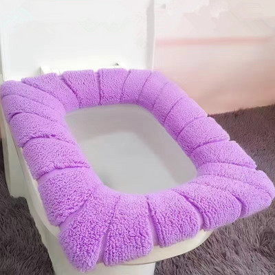 Mekana i pogodna za kožu, velika četvrtasta navlaka za WC školjku, podebljana navlaka za WC školjku koja se može prati, toaletni set za kupaonicu