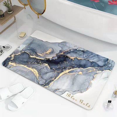 Super upijajuće kupaonske prostirke Meka dijatomejska zemlja Podloga za tuširanje za kadu Brzo sušeća Vrata WC-a Noge Podne prostirke Neklizajuća prostirka