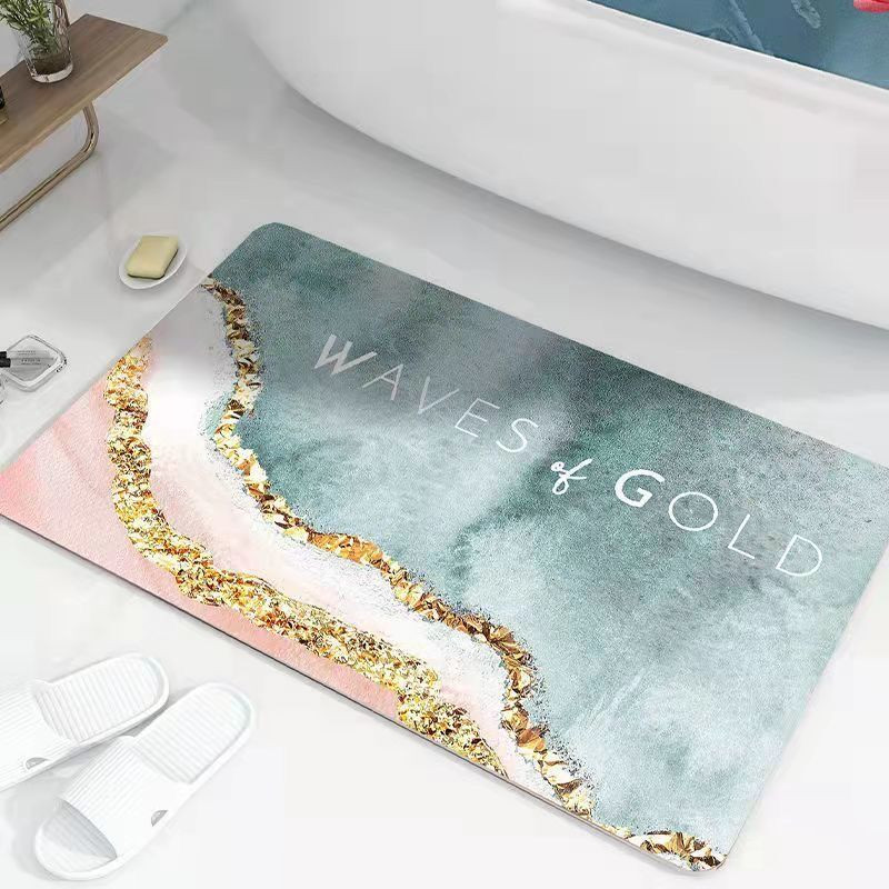 Super upijajuće kupaonske prostirke Meka dijatomejska zemlja Podloga za tuširanje za kadu Brzo sušeća Vrata WC-a Noge Podne prostirke Neklizajuća prostirka