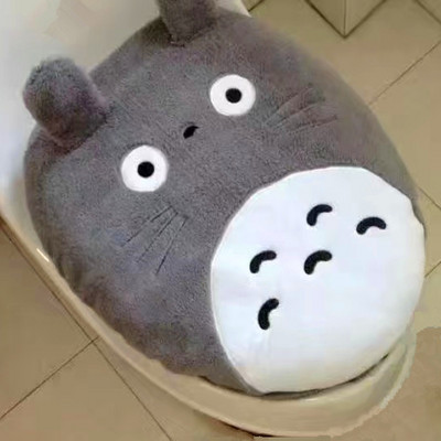 3kom/set Zadebljana navlaka za WC sjedalo Totoro od mekanog baršuna Setovi toaletnih noša Topla podloga za jastuke