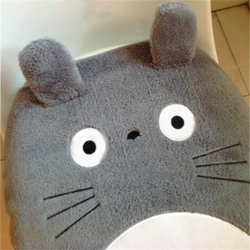 3kom/set Zadebljana navlaka za WC sjedalo Totoro od mekanog baršuna Setovi toaletnih noša Topla podloga za jastuke