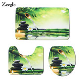 Vannas istabas vannas paklājiņu komplekts Pretslīdes paklāju paklāji vannas istabas durvju paklājiņam Mikrošķiedras tualetes sēdekļa paklājiņš Vannas paklājiņš Flaneļa tualetes grīdas paklāji