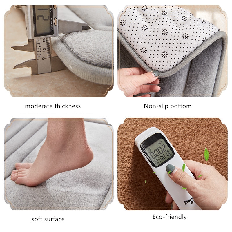 Memory Foam vannas istabas paklāji ģeometriski vannas paklāji tualetes paklāji neslīdošs ūdeni absorbējošs kāju paklājiņš vannas istabai mazgājams 50x80cm