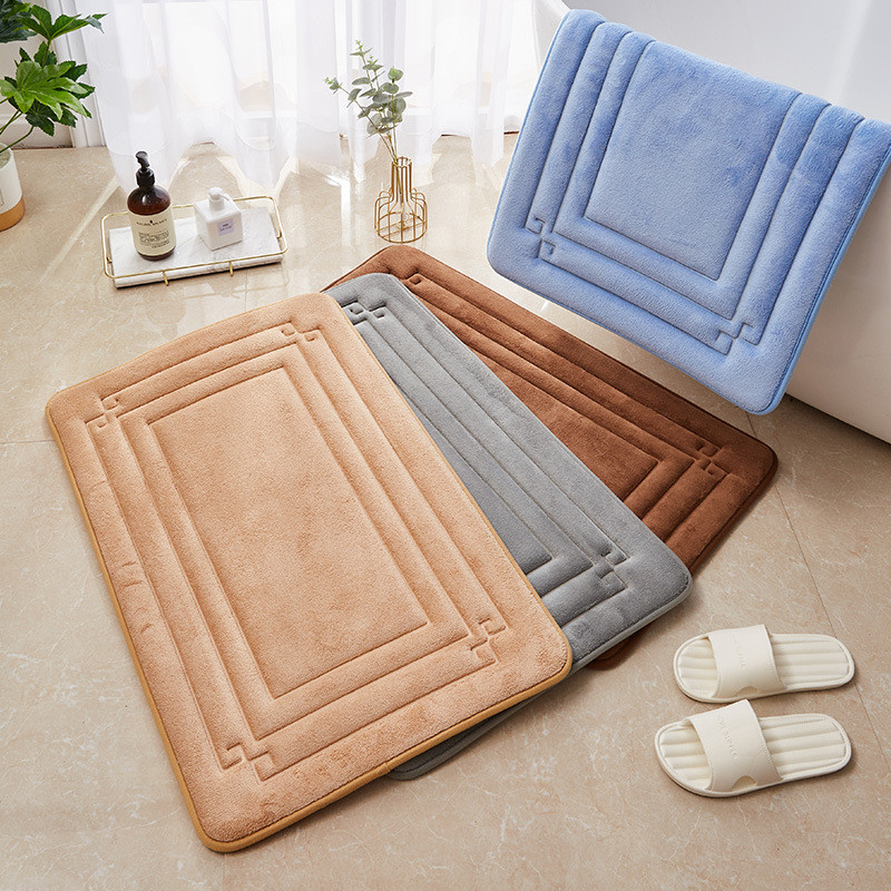 Memory Foam vannas istabas paklāji ģeometriski vannas paklāji tualetes paklāji neslīdošs ūdeni absorbējošs kāju paklājiņš vannas istabai mazgājams 50x80cm