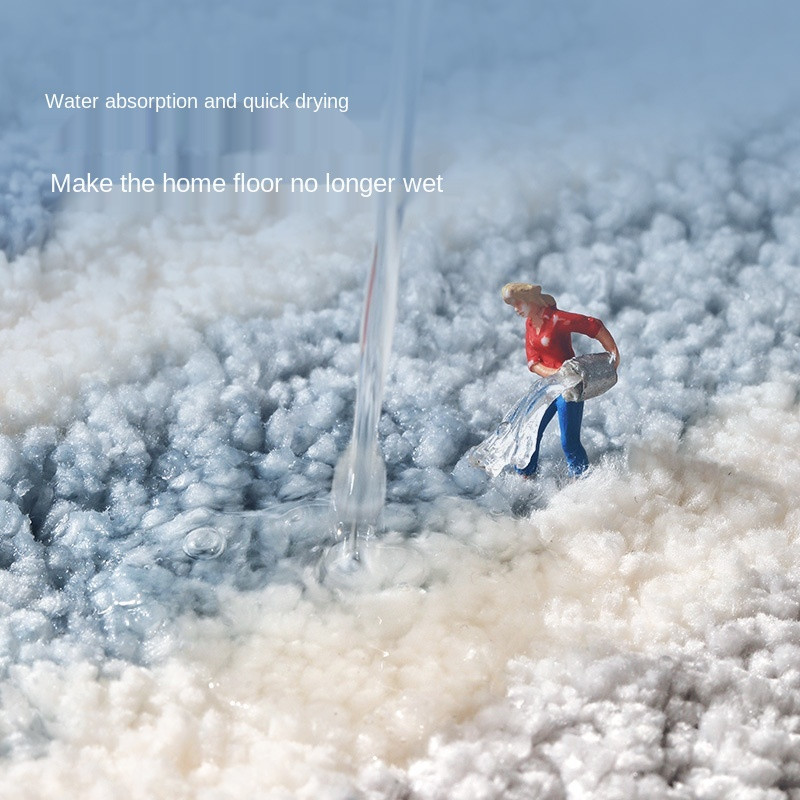 Jednostavna geometrijska kupaonska neklizajuća prostirka od mikrovlakana za kupanje Debeli plišani kupaonski tepih Upijajuća neklizajuća prostirka za noge Otirač