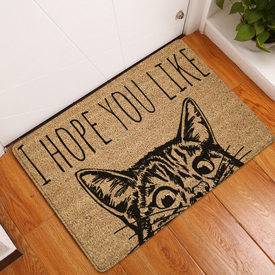 Virtuves paklāji dzīvojamās istabas grīdas paklāji viesmīlības paklājiņš Dzīvnieks jauks kaķis durvju paklājiņš virtuves paklājiņš vannas istabas pretslīdes paklājs durvju paklājs