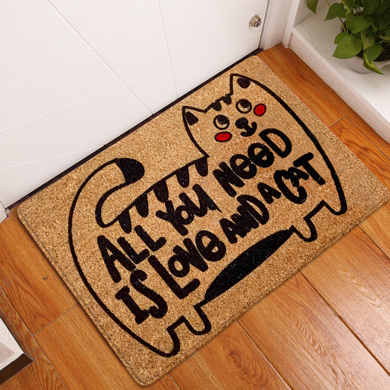 Virtuves paklāji dzīvojamās istabas grīdas paklāji viesmīlības paklājiņš Dzīvnieks jauks kaķis durvju paklājiņš virtuves paklājiņš vannas istabas pretslīdes paklājs durvju paklājs