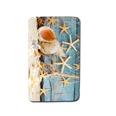 Pludmales sērijas pretslīdēšanas vannas paklājiņš 1 gab. 3D vannas istabas paklājiņi Flīsa tualetes vāka vāks Durvju paklājs Paklājs Guļamistabas paklāji mājas dekorēšanai