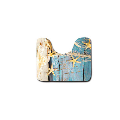 Pludmales sērijas pretslīdēšanas vannas paklājiņš 1 gab. 3D vannas istabas paklājiņi Flīsa tualetes vāka vāks Durvju paklājs Paklājs Guļamistabas paklāji mājas dekorēšanai