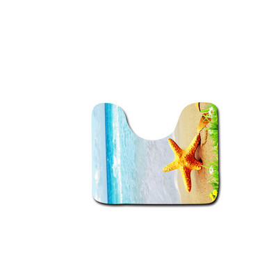 Pludmales sērijas pretslīdēšanas vannas paklājiņš 1 gab. 3D vannas istabas paklājiņi Flīsa tualetes vāka vāks Durvju paklājs Paklājs Guļamistabas paklāji mājas dekorēšanai