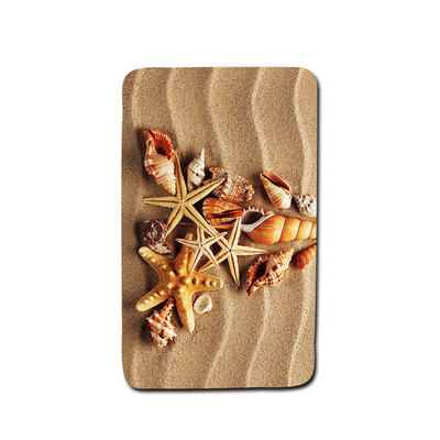 Pludmales sērijas pretslīdēšanas vannas paklājiņš 1 gab. 3D vannas istabas paklājiņi Flīsa tualetes vāka vāks Durvju paklājs Paklājs Guļamistabas paklāji mājas dekorēšanai