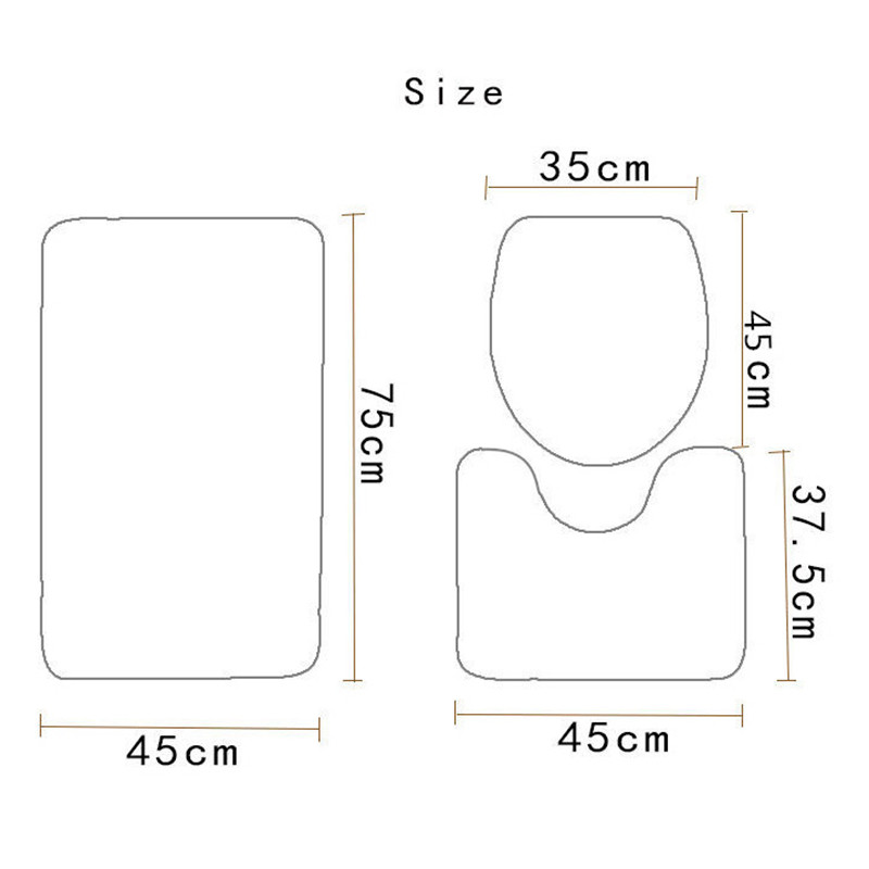 Pludmales sērijas pretslīdēšanas vannas paklājiņš 1 gab. 3D vannas istabas paklājiņi Flīsa tualetes vāka vāks Durvju paklājs Paklājs Guļamistabas paklāji mājas dekorēšanai