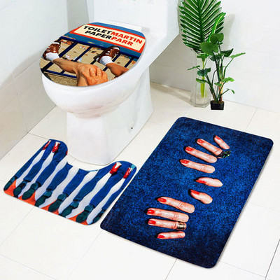 Toaletni papir Navlaka za WC sjedalo Tepih Bib Kreativna smiješna ilustracija za časopis Komoda Dekoracija Kupaonski dodaci Mat Set od 3 komada