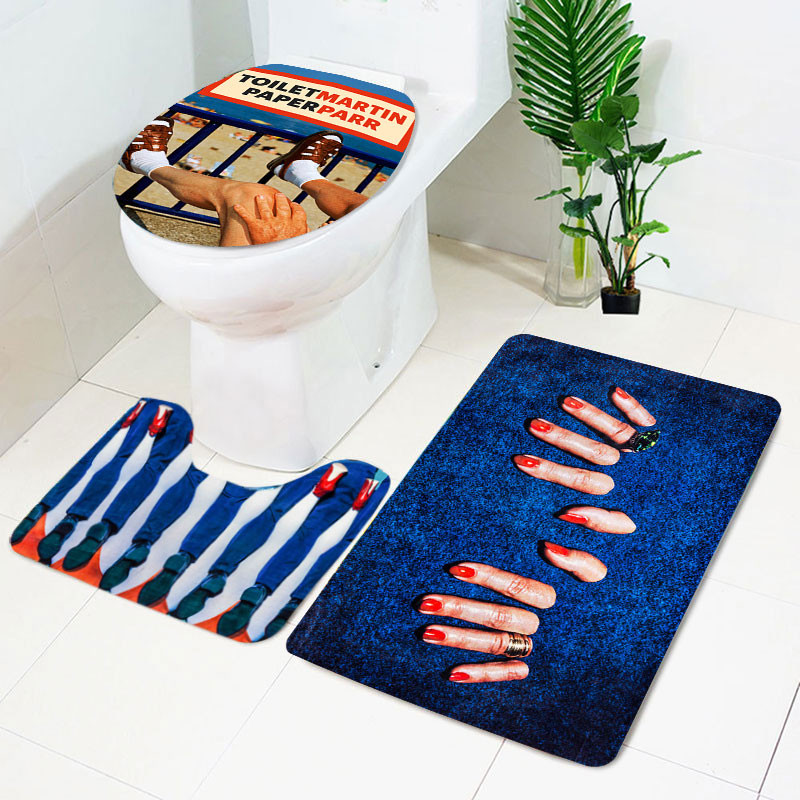Toaletni papir Navlaka za WC sjedalo Tepih Bib Kreativna smiješna ilustracija za časopis Komoda Dekoracija Kupaonski dodaci Mat Set od 3 komada
