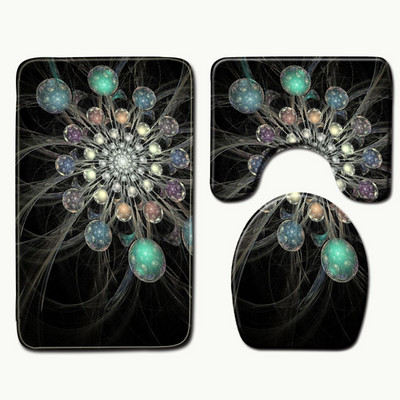 Zeegle tepih za kupaonicu, flanelski upijajući set kupaonskih prostirki, set neklizajućih podnih prostirki, prostirke za kupaonicu, pokrivač za toaletni poklopac, prostirka za tuširanje