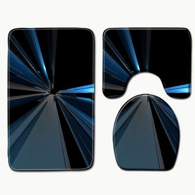 Zeegle tepih za kupaonicu, flanelski upijajući set kupaonskih prostirki, set neklizajućih podnih prostirki, prostirke za kupaonicu, pokrivač za toaletni poklopac, prostirka za tuširanje