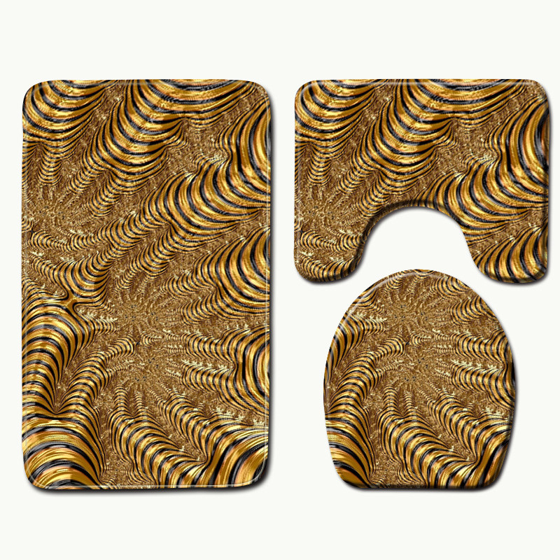 Zeegle tepih za kupaonicu, flanelski upijajući set kupaonskih prostirki, set neklizajućih podnih prostirki, prostirke za kupaonicu, pokrivač za toaletni poklopac, prostirka za tuširanje