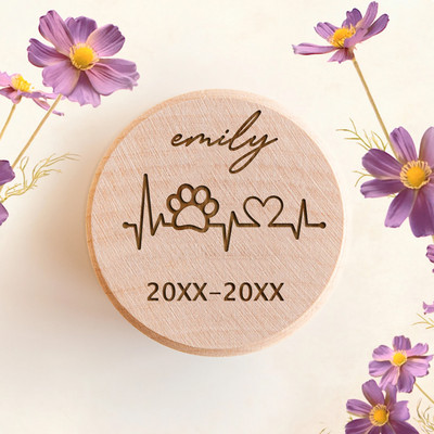 Personalizēta pielāgota vārda gravēšana mājdzīvnieku kažokādu matu komplekts uzglabāšanas kaste kaķa suņa zobi pielāgota koka kaste, saglabājiet dāvanu pazudušā mājdzīvnieka piemiņas kaste