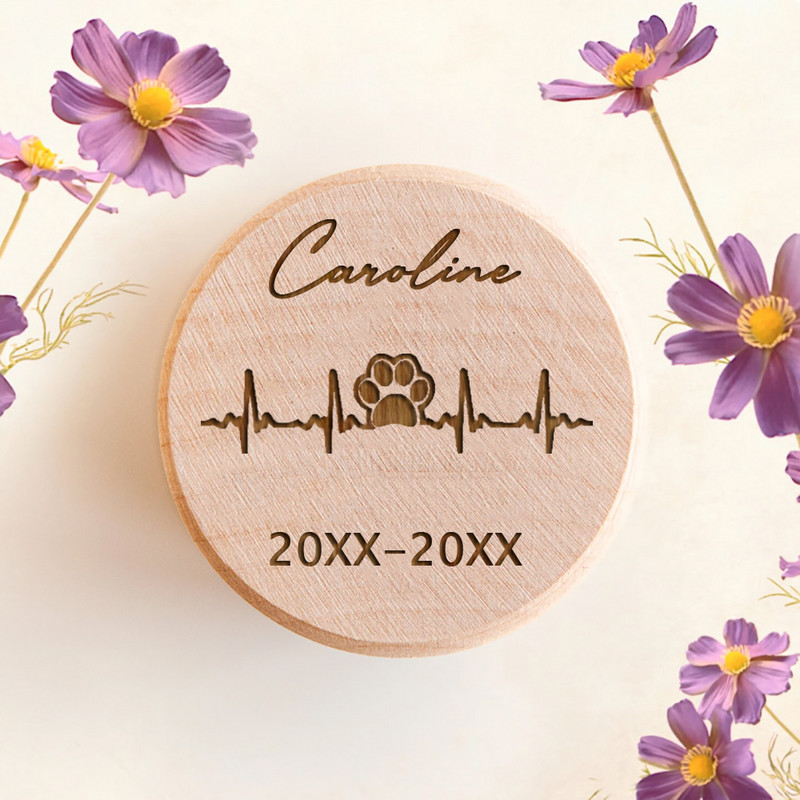 Personalizēta pielāgota vārda gravēšana mājdzīvnieku kažokādu matu komplekts uzglabāšanas kaste kaķa suņa zobi pielāgota koka kaste, saglabājiet dāvanu pazudušā mājdzīvnieka piemiņas kaste