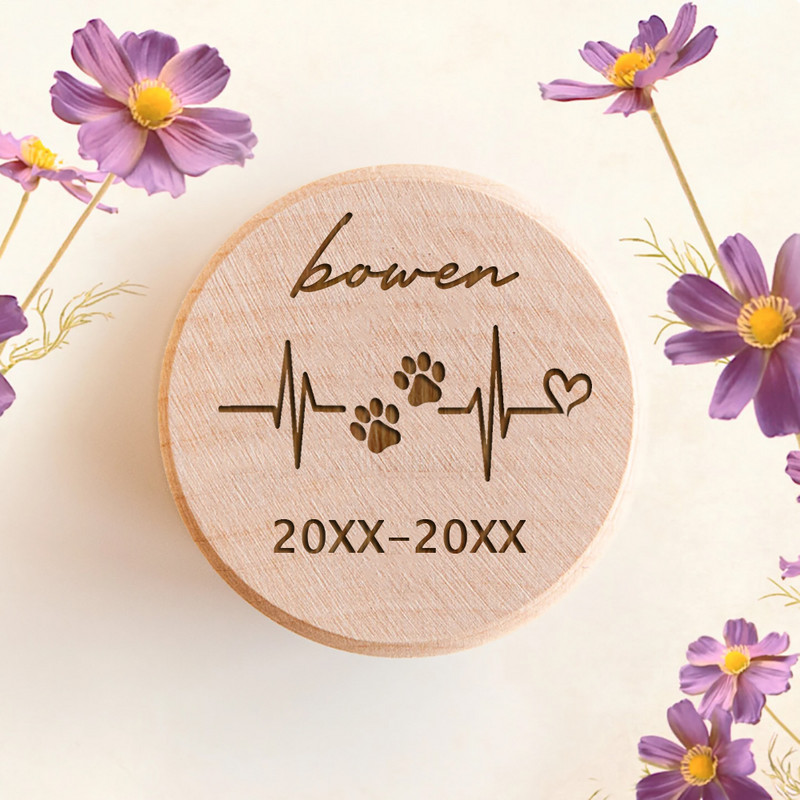 Personalizēta pielāgota vārda gravēšana mājdzīvnieku kažokādu matu komplekts uzglabāšanas kaste kaķa suņa zobi pielāgota koka kaste, saglabājiet dāvanu pazudušā mājdzīvnieka piemiņas kaste