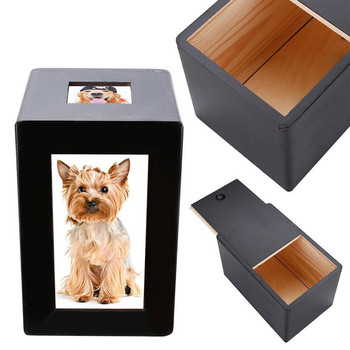 Дървено домашно куче, куче, котка, урна, снимка, ковчег с мемориал